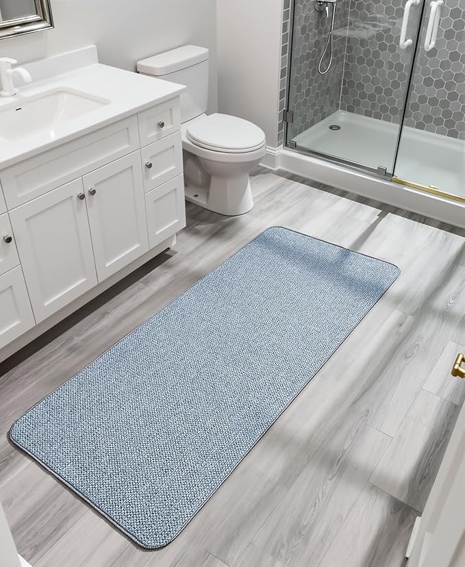 Bath Mat, Ultra Thin Bathroom Runner Rugs, Large Bath Mats - Image 7