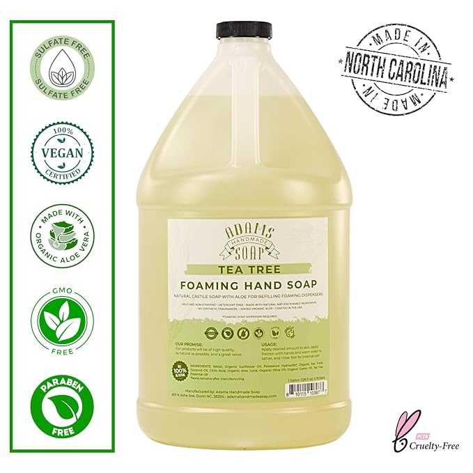 Adams Handmade Soap Liquid Foaming Soap 1 Gal - Image 2