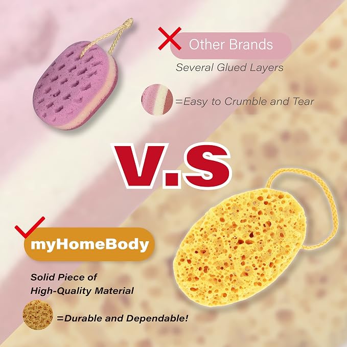 myHomeBody Bath Sponge, Foam Loofah, Body Scrubber - Image 8