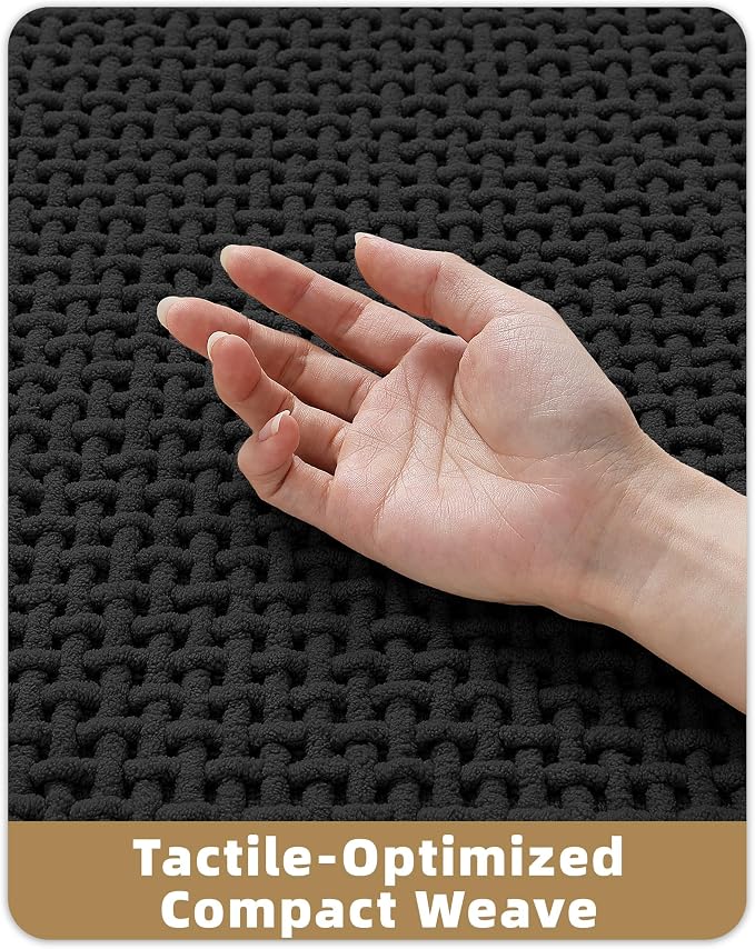 Color&Geometry Rubber Backed Waffle Bath Mat Non Slip Machine Washable Bathroom - Image 4