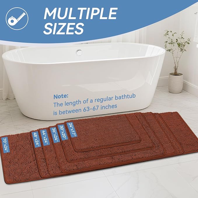 Bcoimo 30"×20" Absorbent Bath Mat, Non-Slip - Image 2