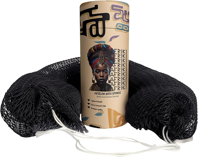 AFRIKI African Net Sponge – Exfoliating Body Scrubber, All Skin Types | 45 in by AFRIKI