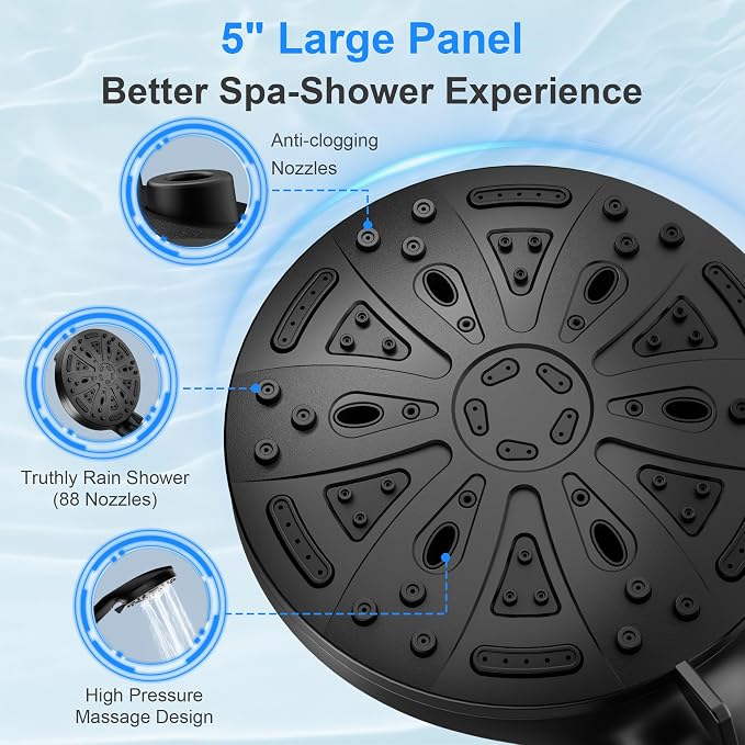 Filtered Shower Head with Handheld, FunnyAir Filtered Shower Head with 3-PCS - Image 8