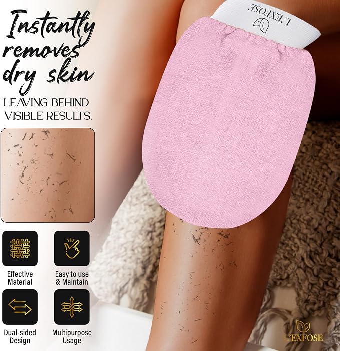 L'Exfose Kessa Hammam Deep Exfoliating Glove 4pc - Image 3