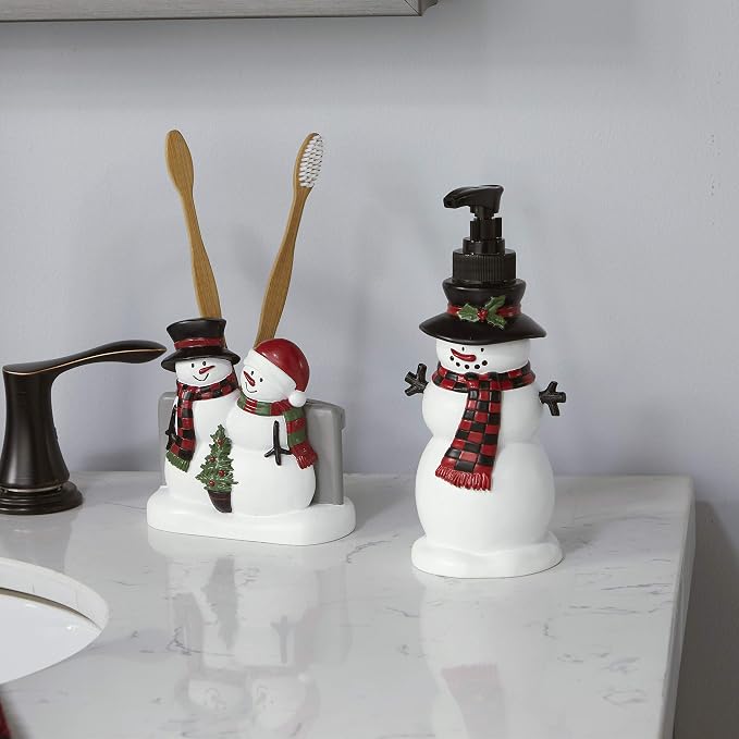 SKL Home Christmas Woodland Winter Snowman Soap Dispenser - Image 3