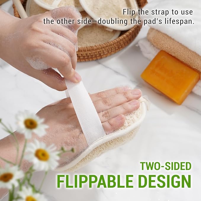 Vietnamese Natural Loofah Exfoliating Body Scrubber Pads, 100% Plant-Based - Image 8