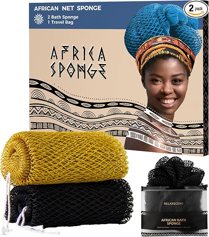 African Net Sponge Black and AntiGolden by RelaxScene
