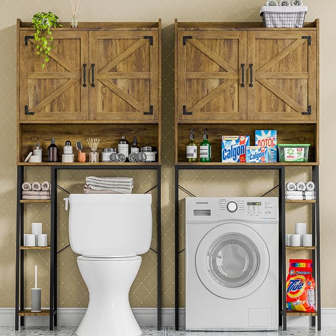 Vabches Over The Toilet Storage Cabinet, Farmhouse Storage Cabinet Over Toilet - Image 5