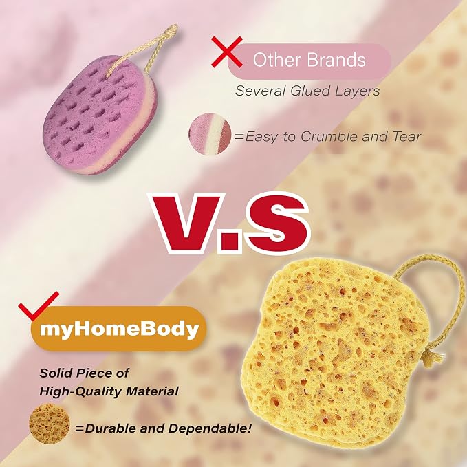 myHomeBody Bath Sponge, Foam Loofah, Body Scrubber - Image 7
