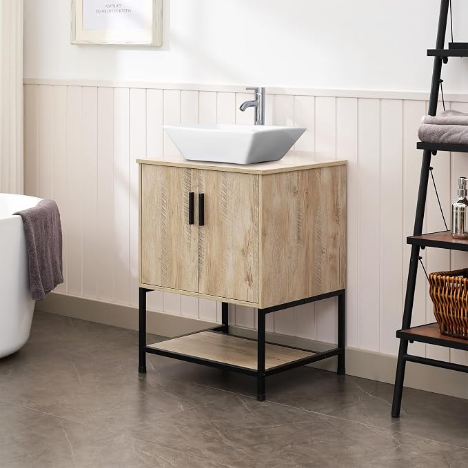 UEV 24" Bathroom Vanity, Oak Color Bathroom Vanity Set - Image 5