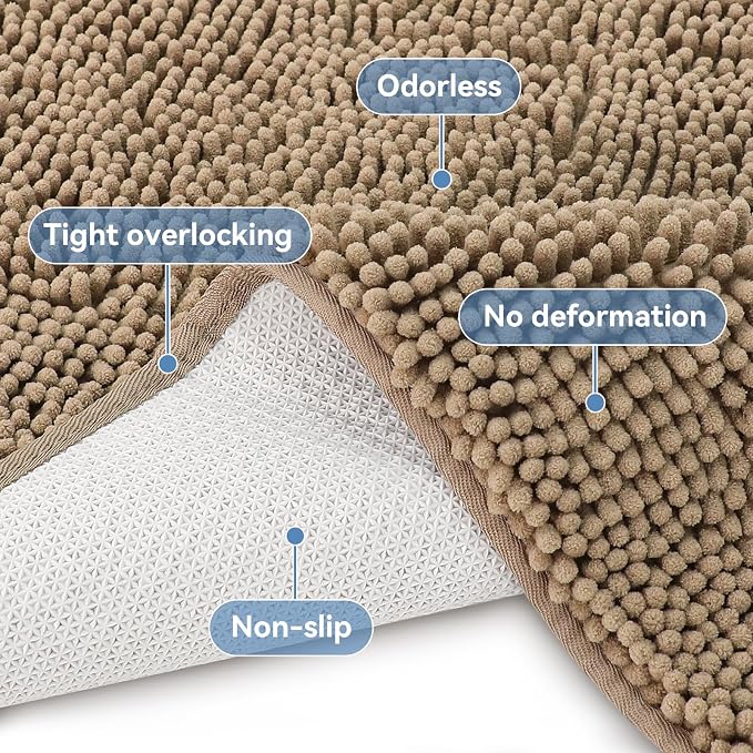 Bcoimo 30"×20" Absorbent Bath Mat, Non-Slip - Image 4