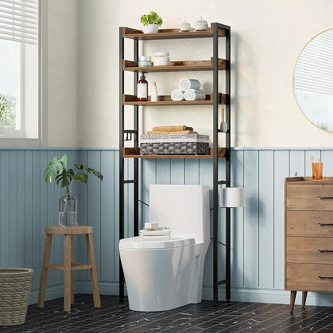 Rolanstar Over The Toilet Storage Rack, 3-Tier Bathroom Space Saver - Image 2