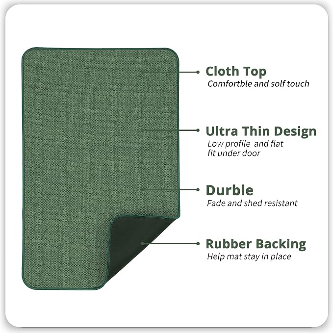 Bathroom Rugs Set 2 Pieces, Thin Bathroom Mats, Toilet Rugs, Quick Dry - Image 2