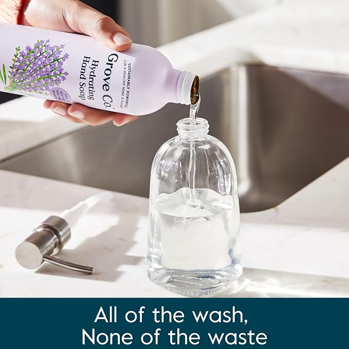 Grove Co. Hydrating Gel Hand Soap Refills Plastic-Free Liquid Hands Cleaner - Image 5