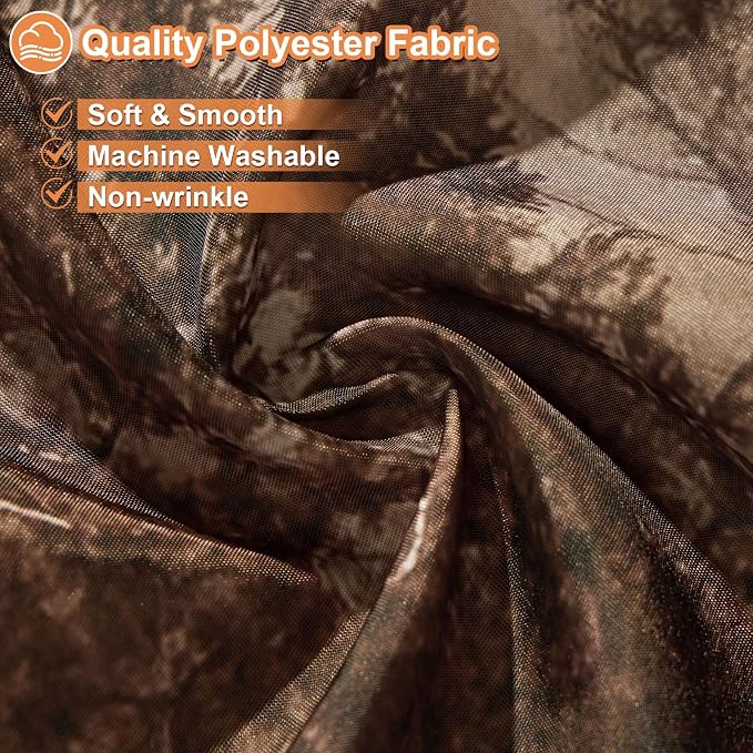 ORTIGIA Brown Misty Forest Shower Curtain - Image 4