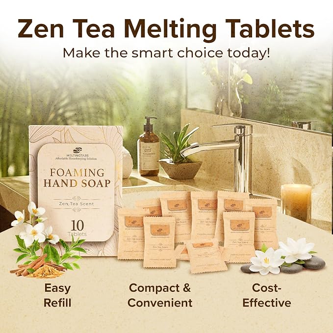 Foaming Hand Soap Tablets Refill Zen Tea Scent - Image 6