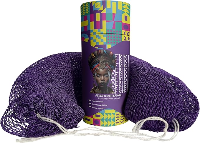 AFRIKI African Net Sponge – Exfoliating Body Scrubber, All Skin Types | 45 in by AFRIKI
