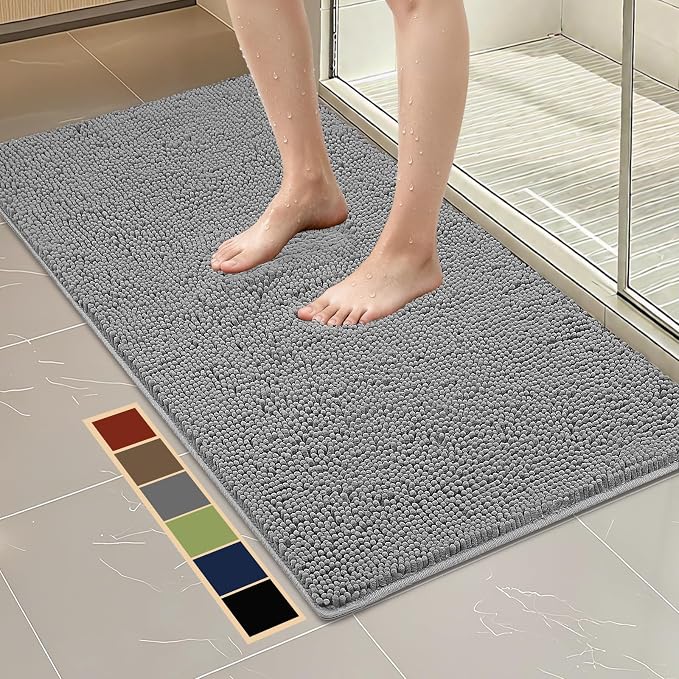 Bcoimo 48"×24" Absorbent Bath Mat, Non-Slip by Bcoimo