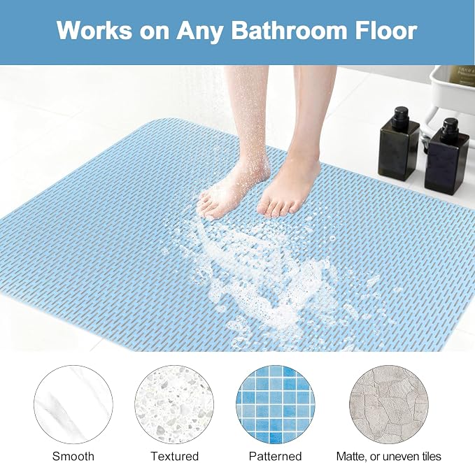 Extra Large Shower Mat: 47"x32" Non Slip Shower Mats - Image 5
