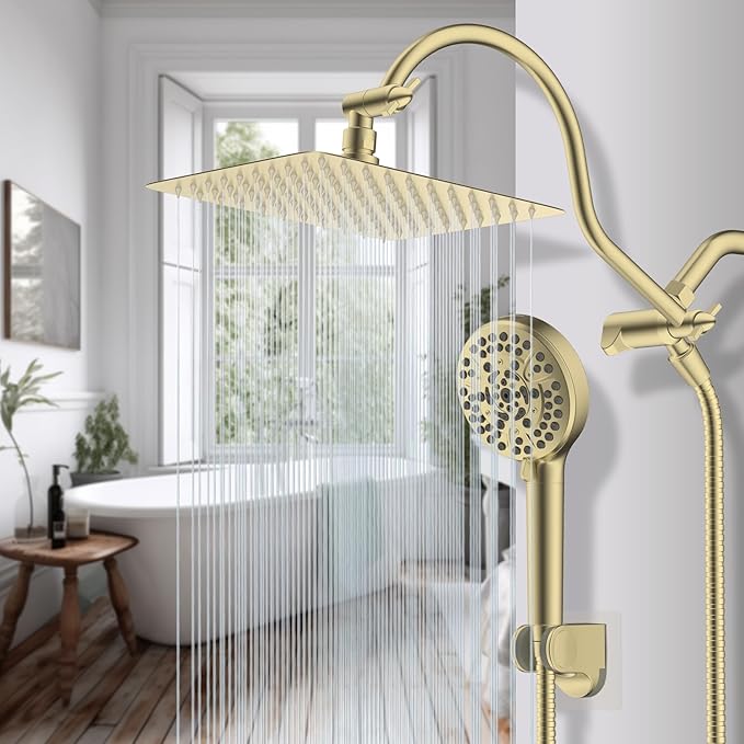Hibbent All Metal CUPC Certified Shower Head, Handheld Showerhead Combo - Image 9