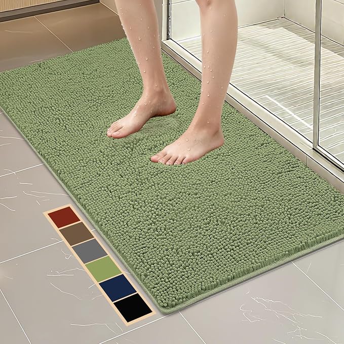 Bcoimo 48"×24" Absorbent Bath Mat, Non-Slip by Bcoimo