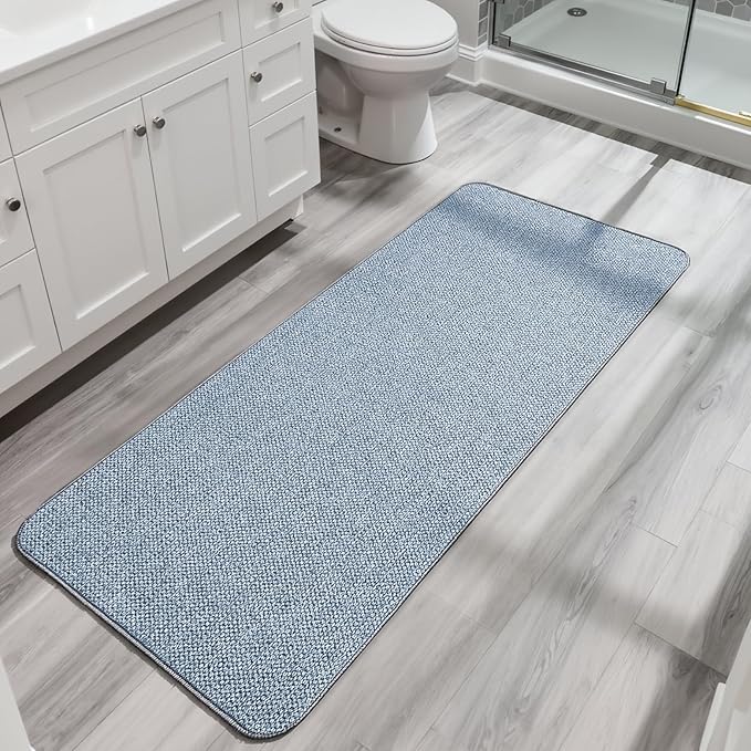 Bath Mat, Ultra Thin Bathroom Runner Rugs, Large Bath Mats by BosapDirect