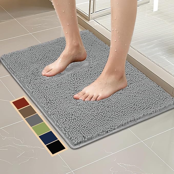 Bcoimo 30"×20" Absorbent Bath Mat, Non-Slip by Bcoimo