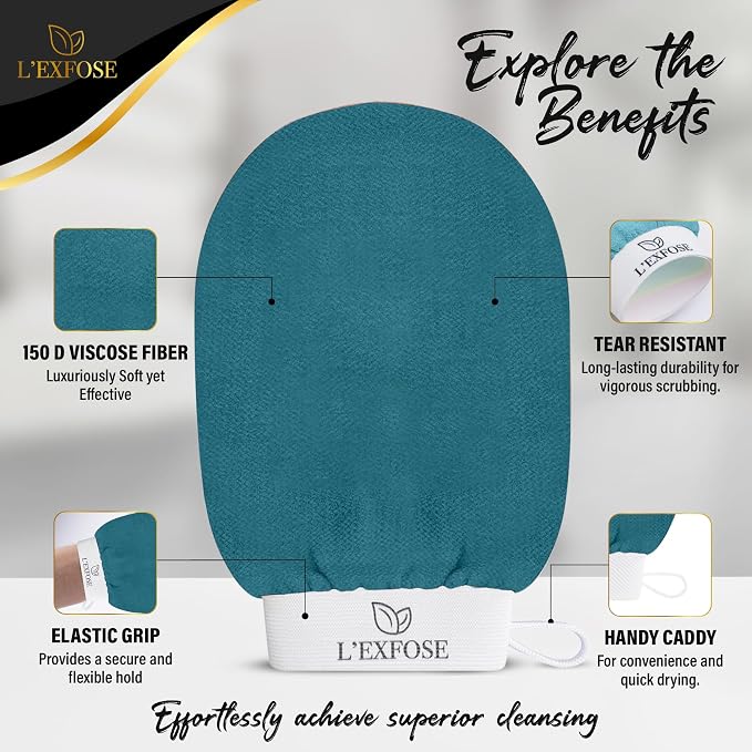 L'Exfose Kessa Hammam Deep Exfoliating Glove - Image 3