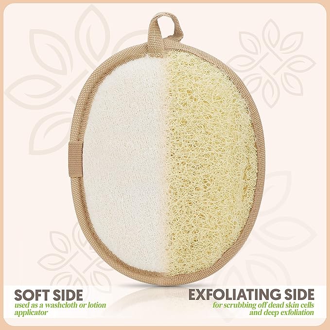 Almooni Natural Loofah Exfoliating Body Scrubber, Made - Image 4
