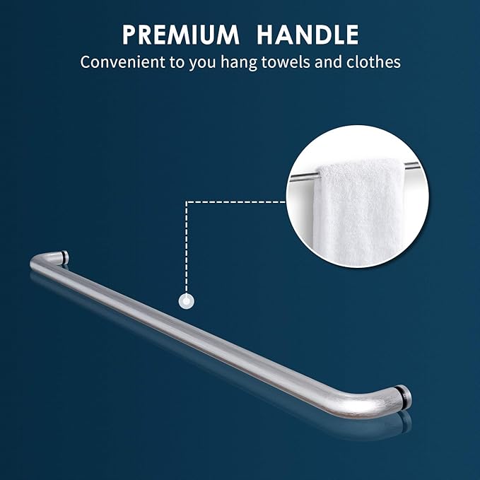 SUNNY SHOWER 60 in W x 72 in. H Semi-Frameless Shower Door 2 Sliding Door - Image 6
