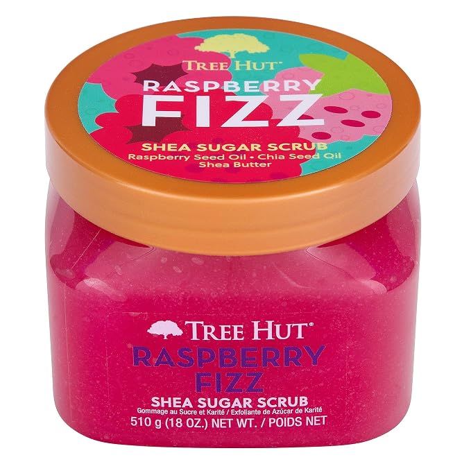 Tree Hut Raspberry Fizz Shea Sugar Scrub, Exfoliating, Hydrating & Moisturizing - Image 2