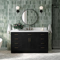 ARIEL Hepburn 60 Inch Single Rectangle Sink Bathroom Vanity by Ariel