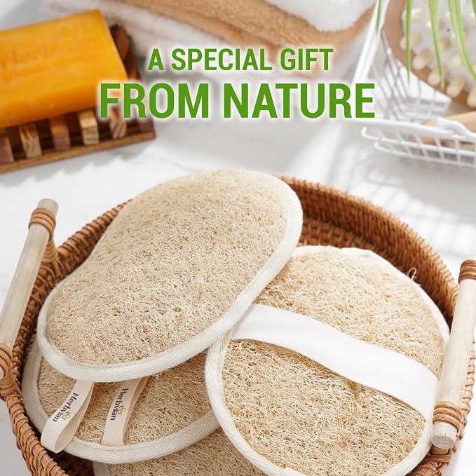 Vietnamese Natural Loofah Exfoliating Body Scrubber Pads, 100% Plant-Based - Image 8
