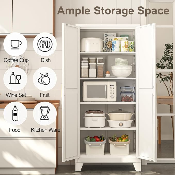 71H Tall Metal Storage Cabinet - Image 4