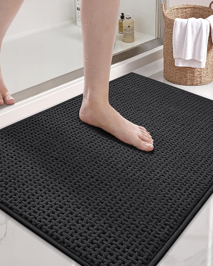 Color&Geometry Rubber Backed Waffle Bath Mat Non Slip Machine Washable Bathroom by COLORG