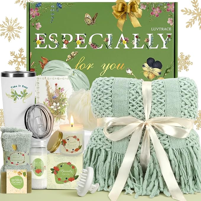 Self Care Giftst for Women 11 in 1 Spa Gift Baske Box by LUVTRACE-HandCastingKit