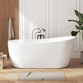 FerdY Lana'i 67" Freestanding Bathtub, Gracefully Shaped Freestanding Soaking by FerdY