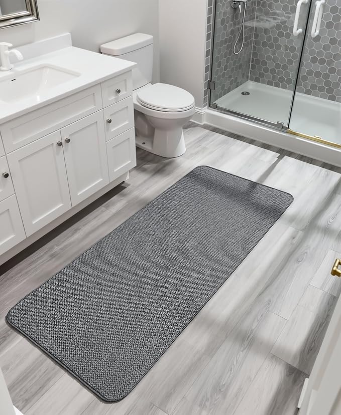Bath Mat, Ultra Thin Bathroom Runner Rugs, Large Bath Mats - Image 7