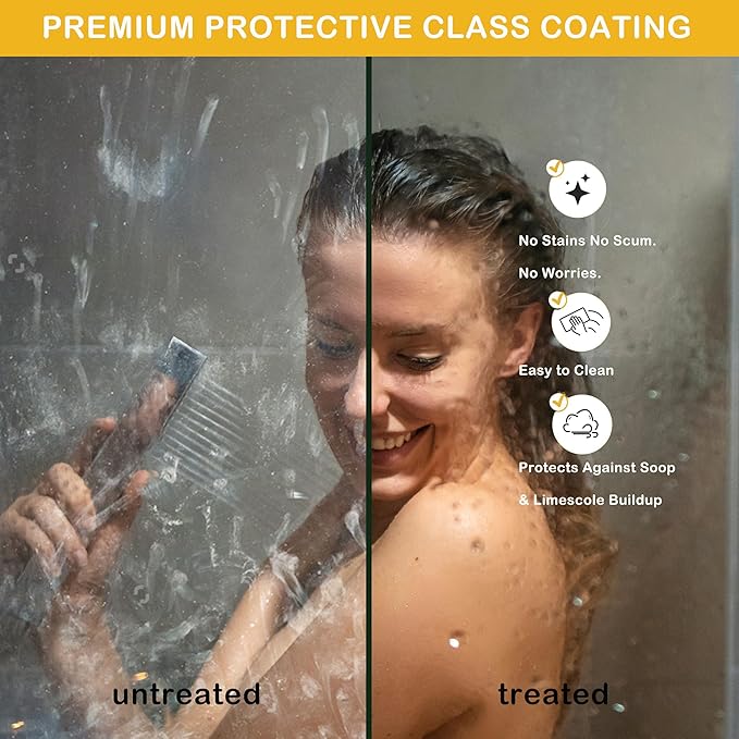 Frameless Shower Door, Adjustable 44"-48" Width x 76" Height, Features 8mm SGCC - Image 8