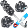 SHOWER BOUQUET Loofah-Charcoal Back-Scrubber & Bath-Sponge Set // 1 by ShowerBouquet%C2%AE