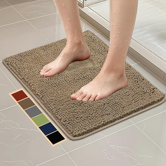 Bcoimo 24"×17" Absorbent Bath Mat, Non-Slip by Bcoimo