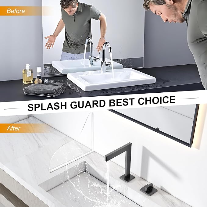 UIOCSSC Shower Splash Guard, 2 Pack Bathtub Shower Water Splash Guards Silicone - Image 3