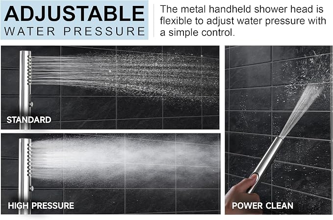 Lava Odoro Modern 2-Setting Round Rain Shower System - Image 5
