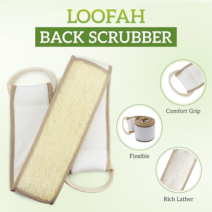 Natural Loofah Back Scrubber - Image 3