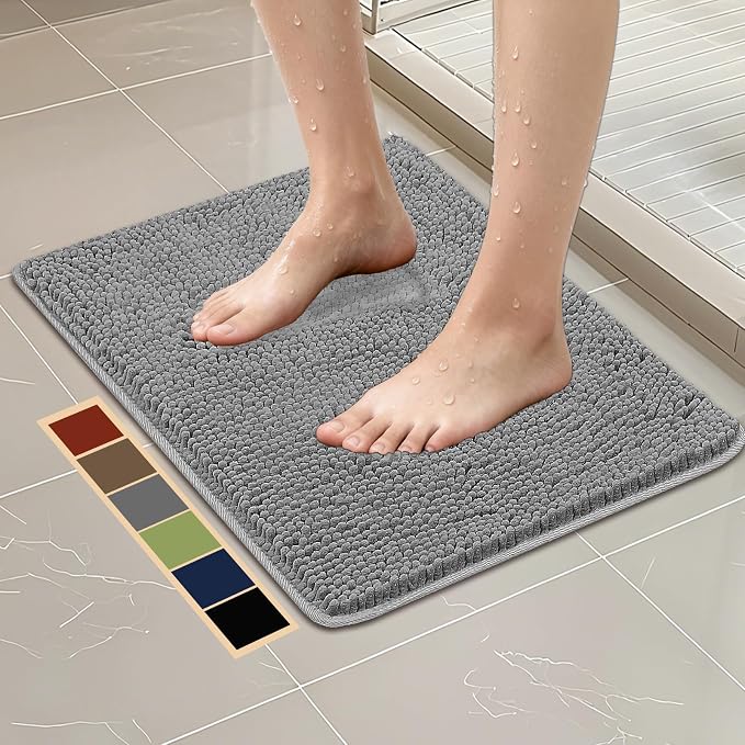 Bcoimo 24"×17" Absorbent Bath Mat, Non-Slip by Bcoimo