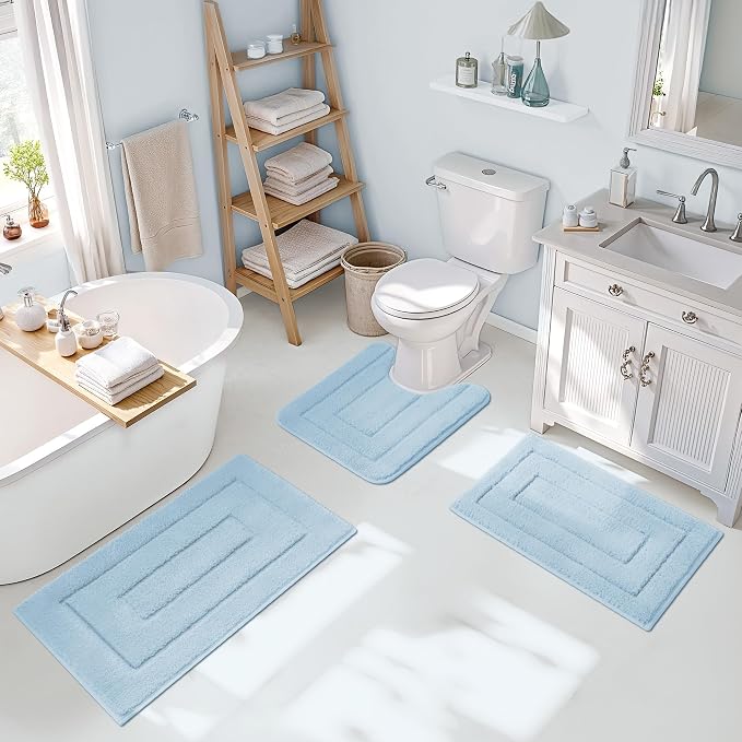 GRANNY SAYS Bathroom Rugs Sets 3 Piece, Soft Absorbent Microfiber Bath Mats - Image 8