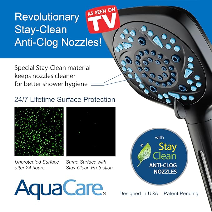 6-way High Pressure 82 Spray Mode Filtered Showerhead Combo - Image 8