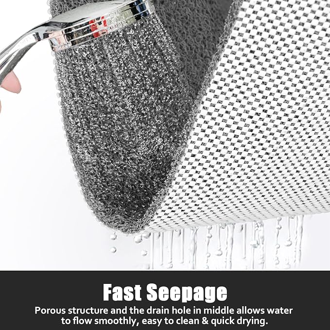 Square Shower Mat Non Slip: 31x31 Inch Extra Large Shower Floor Mat - Image 3