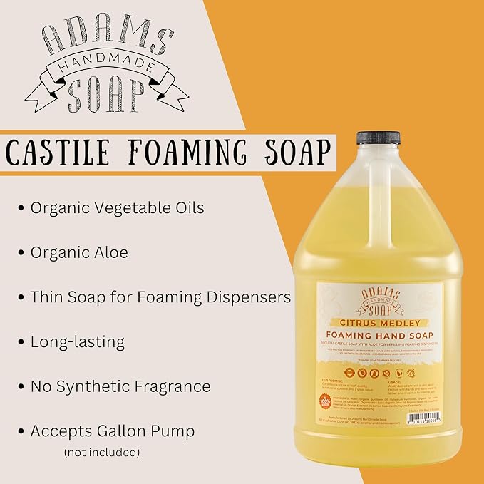 Adams Handmade Soap Liquid Foaming Soap 1 Gal - Image 3