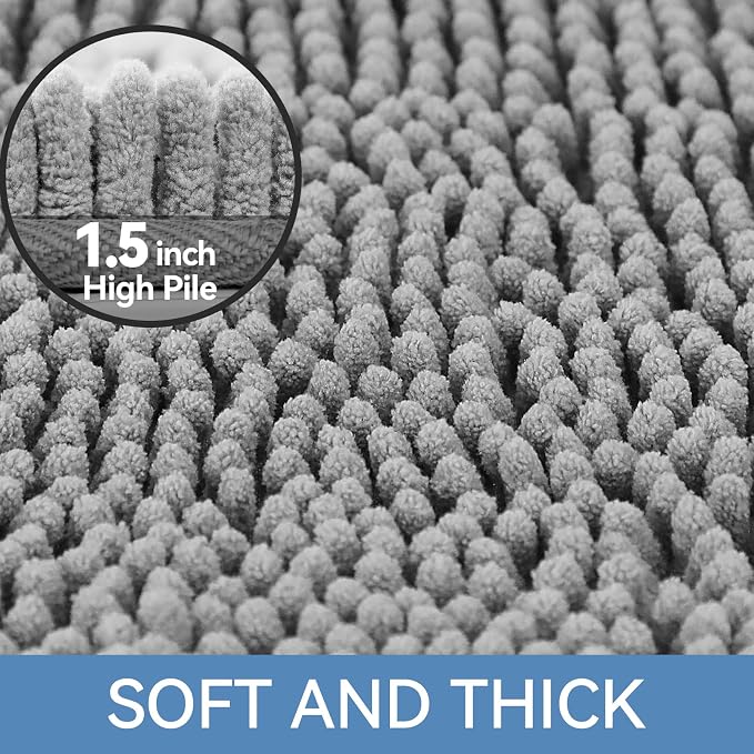 Bcoimo 48"×24" Absorbent Bath Mat, Non-Slip - Image 3